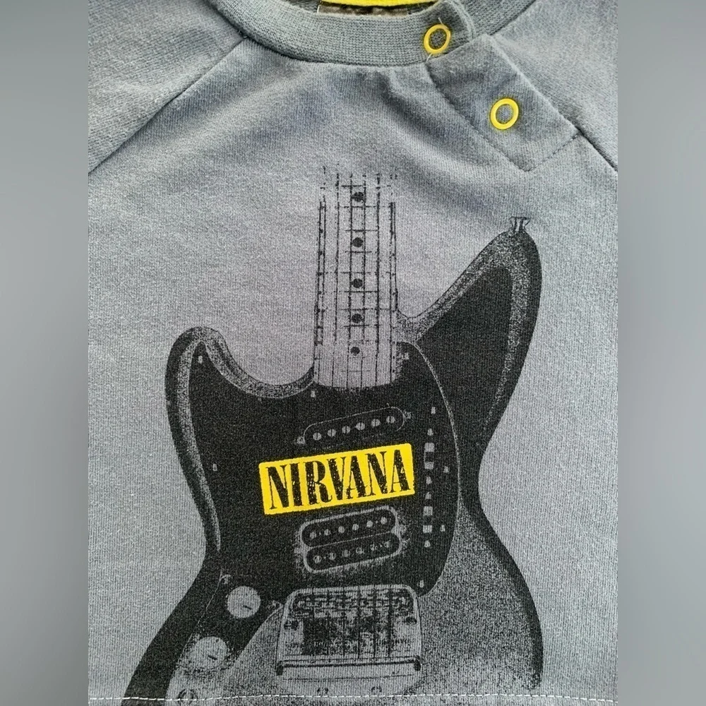 Nirvana 0-3 Months Band Pullover Sweatshirt And Joggers Outfit Set